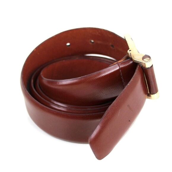 Cole Haan TEXTURED BROWN GENUINE LEATHER 1.25"Wd CASUAL DRESS MEN'S BELT 44 (X31 - Picture 4 of 13